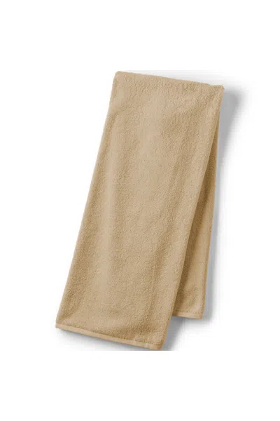 Lands' End Quick-dry Cotton Bath Sheet In Brown