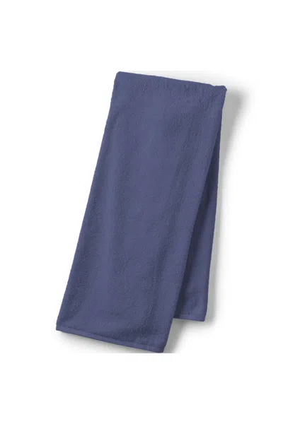 Lands' End Quick-dry Cotton Bath Towel In Blue