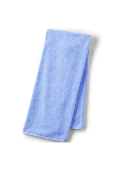 Lands' End Quick-dry Cotton Bath Towel In Blue