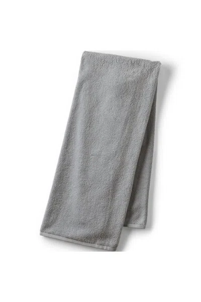 Lands' End Quick-dry Cotton Bath Towel In Gray