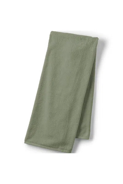 Lands' End Quick-dry Cotton Bath Towel In Green