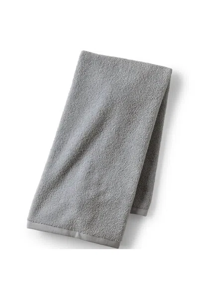 Lands' End Quick-dry Cotton Hand Towel In Gray