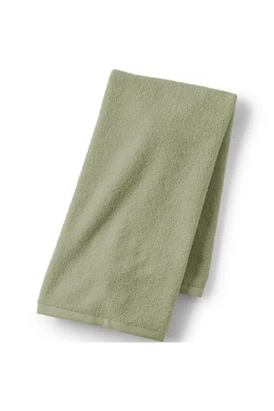 Lands' End Quick-dry Cotton Hand Towel In Green