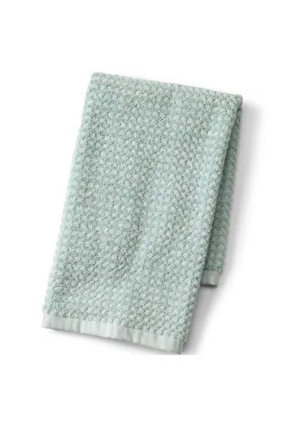 Lands' End Quick-dry Cotton Textured Gingham Hand Towel In Green