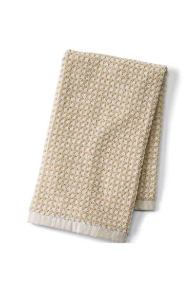 Lands' End Quick-dry Cotton Textured Gingham Hand Towel In Brown