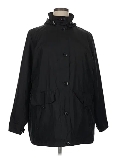 Pre-owned Lands' End Raincoat In Black