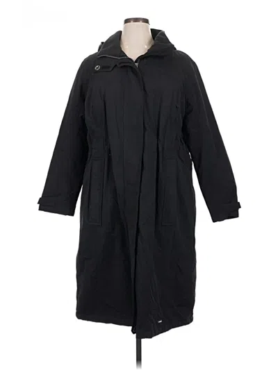 Pre-owned Lands' End Raincoat In Black