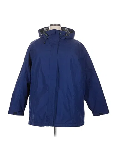 Pre-owned Lands' End Raincoat In Blue