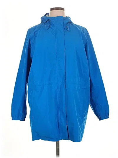 Pre-owned Lands' End Raincoat In Blue