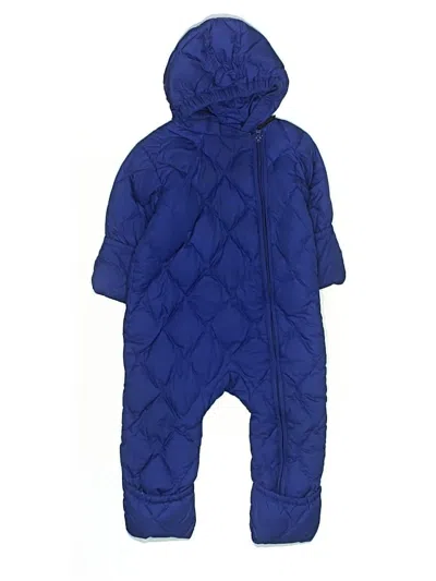 Pre-owned Lands' End Kids'  Raincoat In Blue