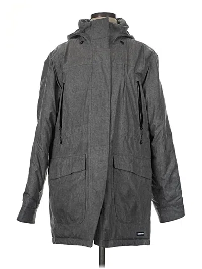 Pre-owned Lands' End Raincoat In Gray
