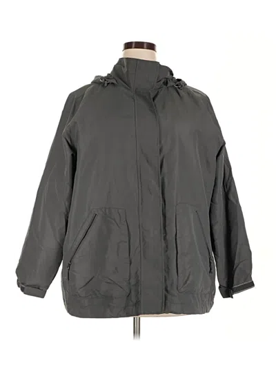 Pre-owned Lands' End Raincoat In Gray