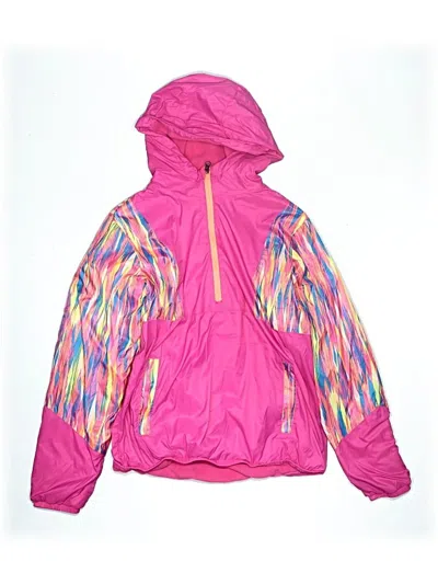Pre-owned Lands' End Kids'  Raincoat In Pink