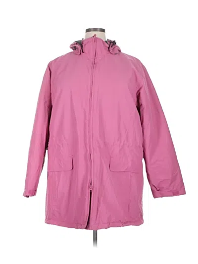 Pre-owned Lands' End Raincoat In Pink