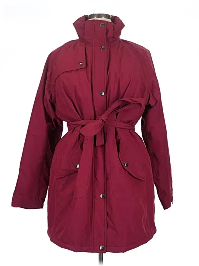 Pre-owned Lands' End Raincoat In Red