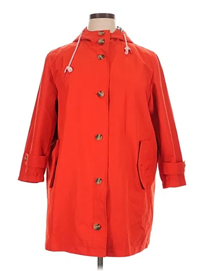 Pre-owned Lands' End Raincoat In Red