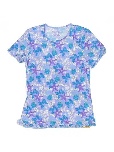 Pre-owned Lands' End Kids'  Rash Guard In Blue