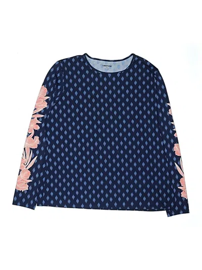 Pre-owned Lands' End Kids'  Rash Guard In Blue