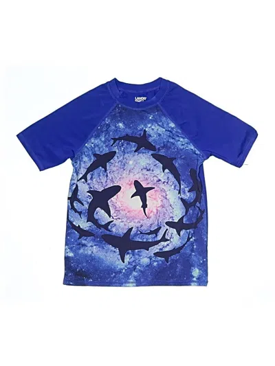 Pre-owned Lands' End Rash Guard In Blue