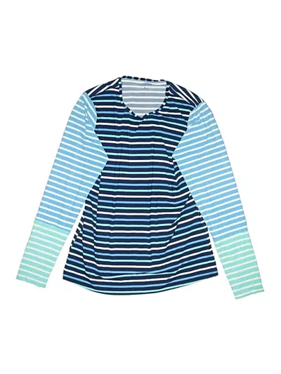 Pre-owned Lands' End Rash Guard In Blue