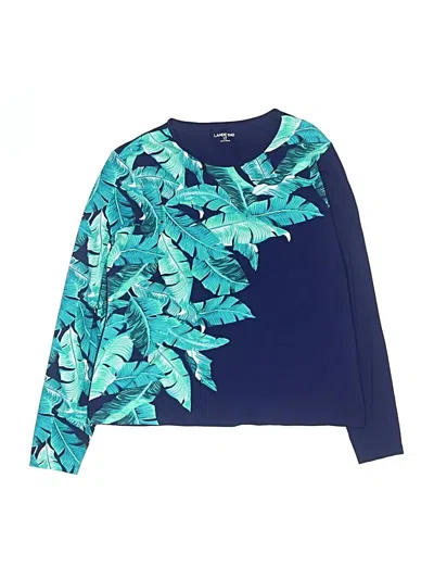 Pre-owned Lands' End Rash Guard In Blue