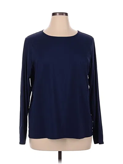 Pre-owned Lands' End Rash Guard In Blue