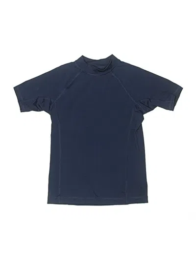Pre-owned Lands' End Kids'  Rash Guard In Blue