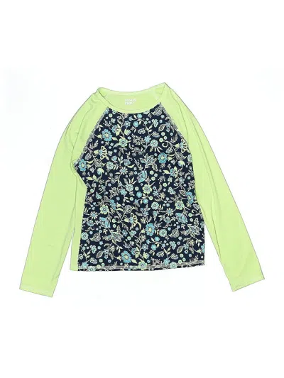 Pre-owned Lands' End Kids'  Rash Guard In Green