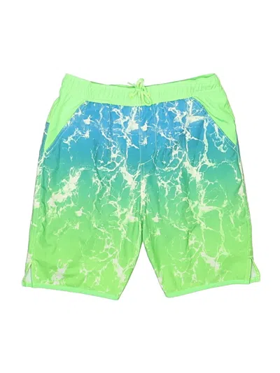 Pre-owned Lands' End Kids'  Rash Guard In Green