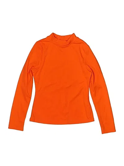 Pre-owned Lands' End Kids'  Rash Guard In Orange