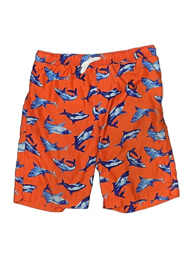 Pre-owned Lands' End Kids'  Rash Guard In Orange