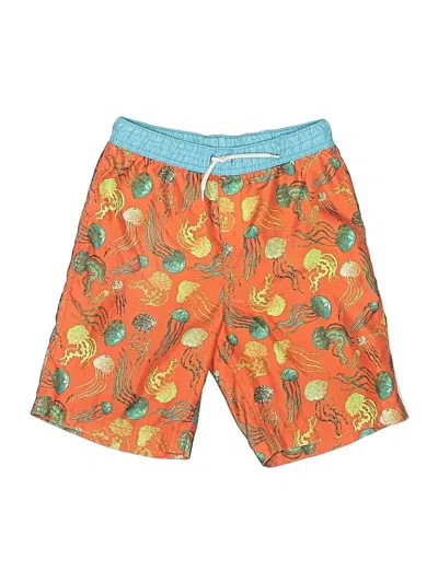 Pre-owned Lands' End Kids'  Rash Guard In Orange