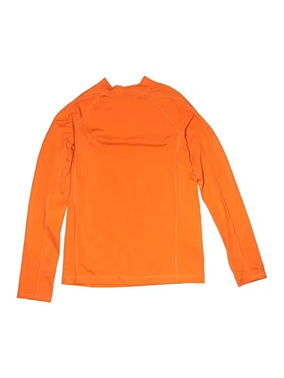 Pre-owned Lands' End Kids'  Rash Guard In Orange