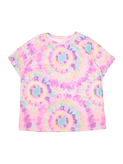 Pre-owned Lands' End Kids'  Rash Guard In Pink