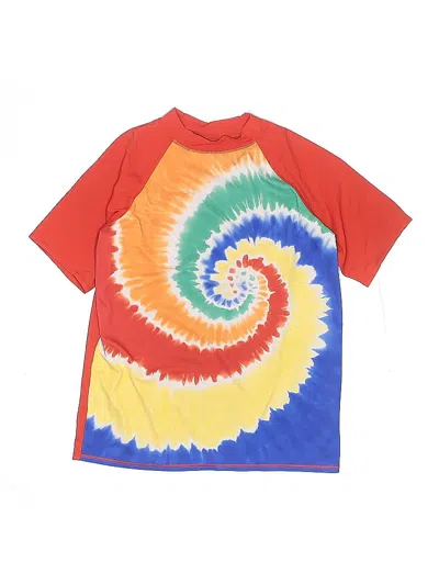 Pre-owned Lands' End Kids'  Rash Guard In Red