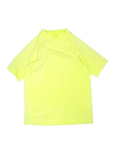 Pre-owned Lands' End Kids'  Rash Guard In Yellow
