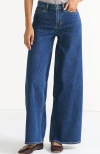 Lands' End Recover Denim High Rise Extra Wide Leg Jeans In Crawford Wash