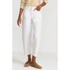 Lands' End Recover High Rise Barrel Leg Ankle Jeans In White