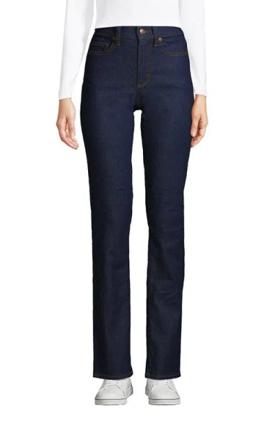Lands' End Recover High Rise Straight Leg Blue Jeans