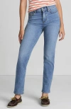 LANDS' END LANDS' END RECOVER HIGH RISE STRAIGHT LEG BLUE JEANS