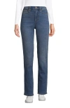Lands' End Recover High Rise Straight Leg Blue Jeans In Blue Cruiser