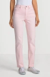 Lands' End Recover High Rise Straight Leg Blue Jeans In Pearl Garment Dye Wash