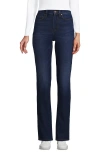Lands' End Recover High Rise Straight Leg Blue Jeans In Royal Indigo