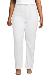 Lands' End Recover High Rise Straight Leg Blue Jeans In White