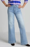 Lands' End Recover High Rise Wide Leg Blue Jeans In Arctic Indigo