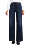 Lands' End Recover High Rise Wide Leg Blue Jeans In Royal Indigo