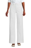 Lands' End Recover High Rise Wide Leg Blue Jeans In White