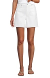 Lands' End Recover Mid Rise 7" Jean Shorts In White