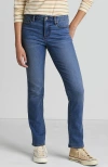 Lands' End Recover Mid Rise Straight Leg Blue Jeans In Beau Blue