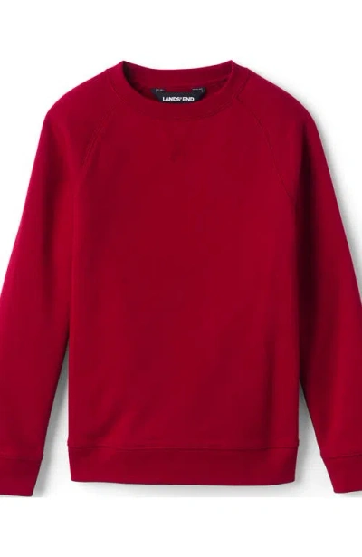 Lands' End School Uniform Kids Crew Sweatshirt In Red